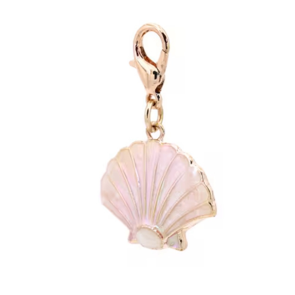 Pearlescent Pink Shell Charm